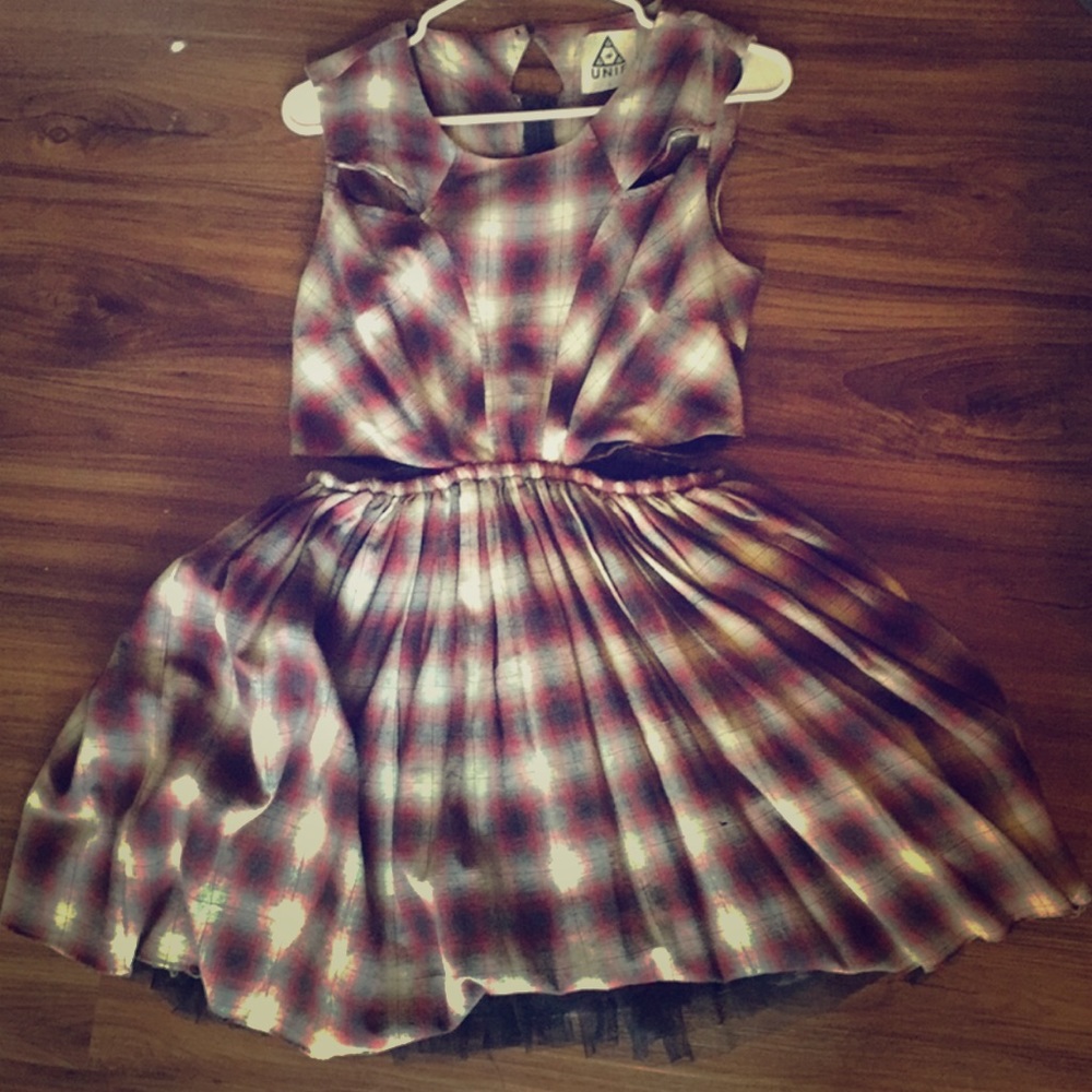 UNIF kickflip plaid kick flip dress RARE SOLD OUT